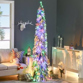7' Artificial Slim Christmas Trees (Option: Green-750x275x220 mm)